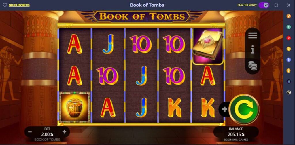 نحوه انجام بازی Book of Tombs وگاس بت